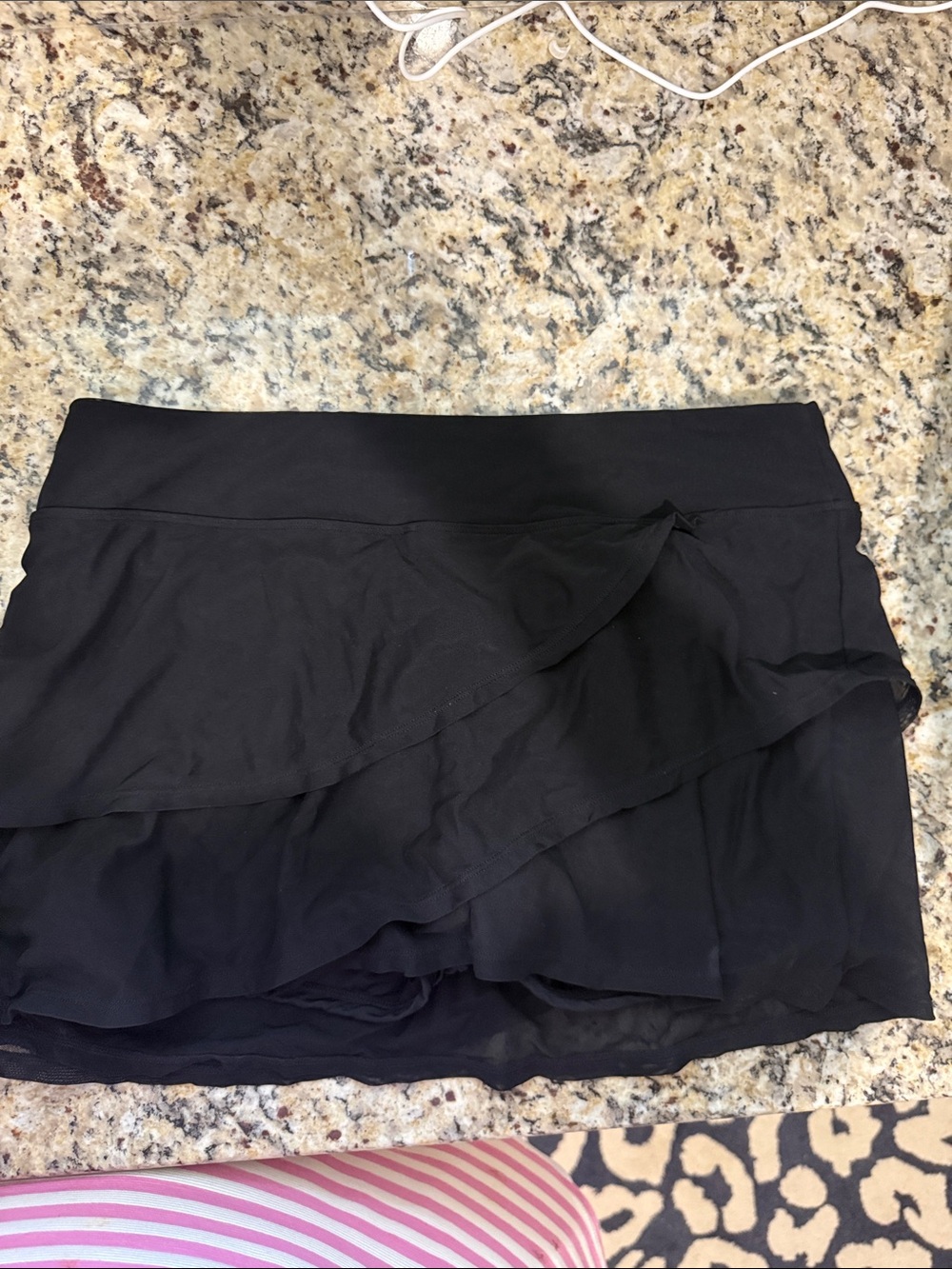 Coco Reef Black Ruffle Swim Skirt